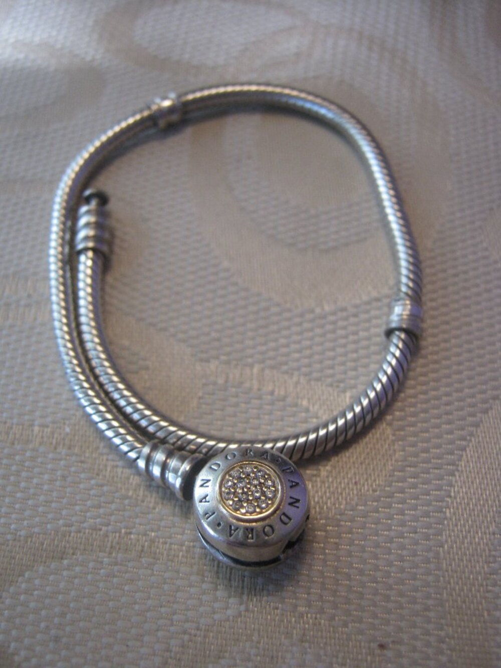 PANDORA , Two Tone, Signature Snake Chain Bracelet - 19.5 cm (8 inches) - 90$